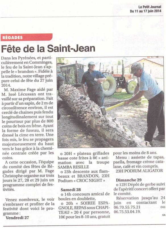 Petit Journal du 11 juin 2014